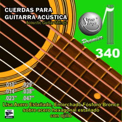 Cuerdas para Guitarra Acústica o Electroacústica, Premier, Mod.340