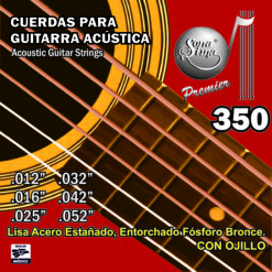 Cuerdas para Guitarra Acústica o Electroacústica, Premier, Mod.350