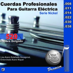Cuerdas Profesionales para Guitarra Eléctrica Premier, Mod. 520