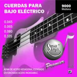Cuerdas Para Bajo Eléctrico, Premier, Mod. 9000