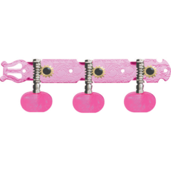 Jgo. de Maquinaria Rosa para Guitarra Clásica. Perno de Plástico con Lira.