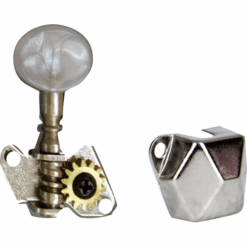 Maquinaria Individual Niquelada con Capuchón para Guitarra Rockera