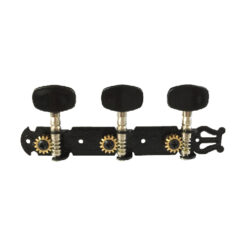 Jgo. de Maquinaria Negra para Guitarra Clásica, Perno de Plástico con Lira.