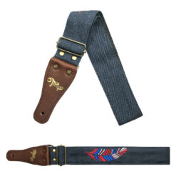 Strap Tempo Mezclilla Negro o Azul, Bordado Pluma.
