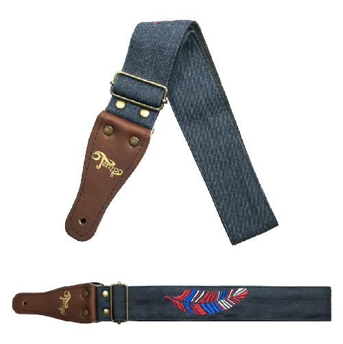 Strap Tempo Mezclilla Negro o Azul, Bordado Pluma.