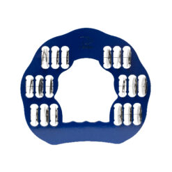 Pandero Plano Redondo Grande Plastificado Azul.