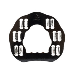 Pandero Plano Redondo Chico Plastificado Negro.