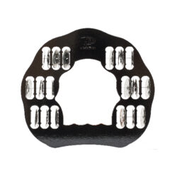 Pandero Plano Redondo Grande Plastificado Negro.