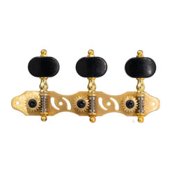 Maquinaria Dorada sin Lira Clavija y pastilla Negra, para Guitarra,  Mod. MTH-01