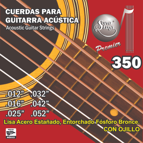 taburete mientras Oxidado Jgo. de Cuerdas Sonatina Premier para Guitarra Acústica o Electroacústica,  Mod.350 | Cuerdas Armónicas de México S.A.