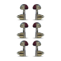 Maquinaria Cromada Para Guitarra Eléctrica (3+3) K-817 C